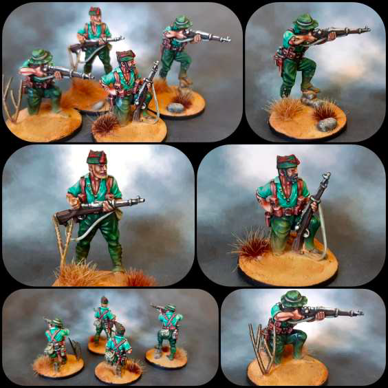 mosaico legionarios pintados por AJ