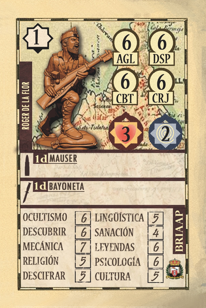 carta de Personaje del juego Baraka Pulp de Roger de la Flor