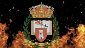 escudo de la BRIAAP rodeado por llamas