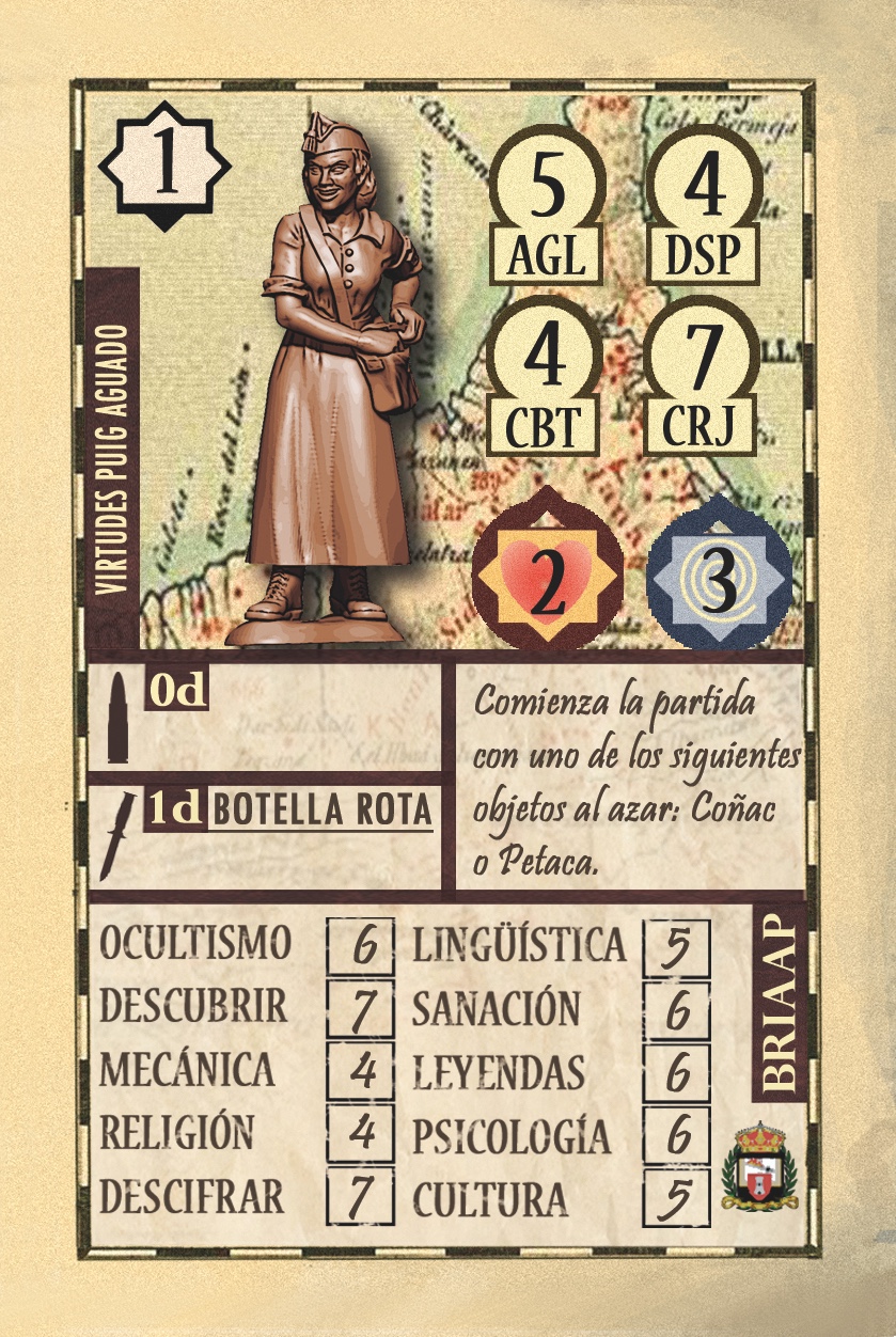 carta de Personaje del juego Baraka Pulp de Virtudes Puig